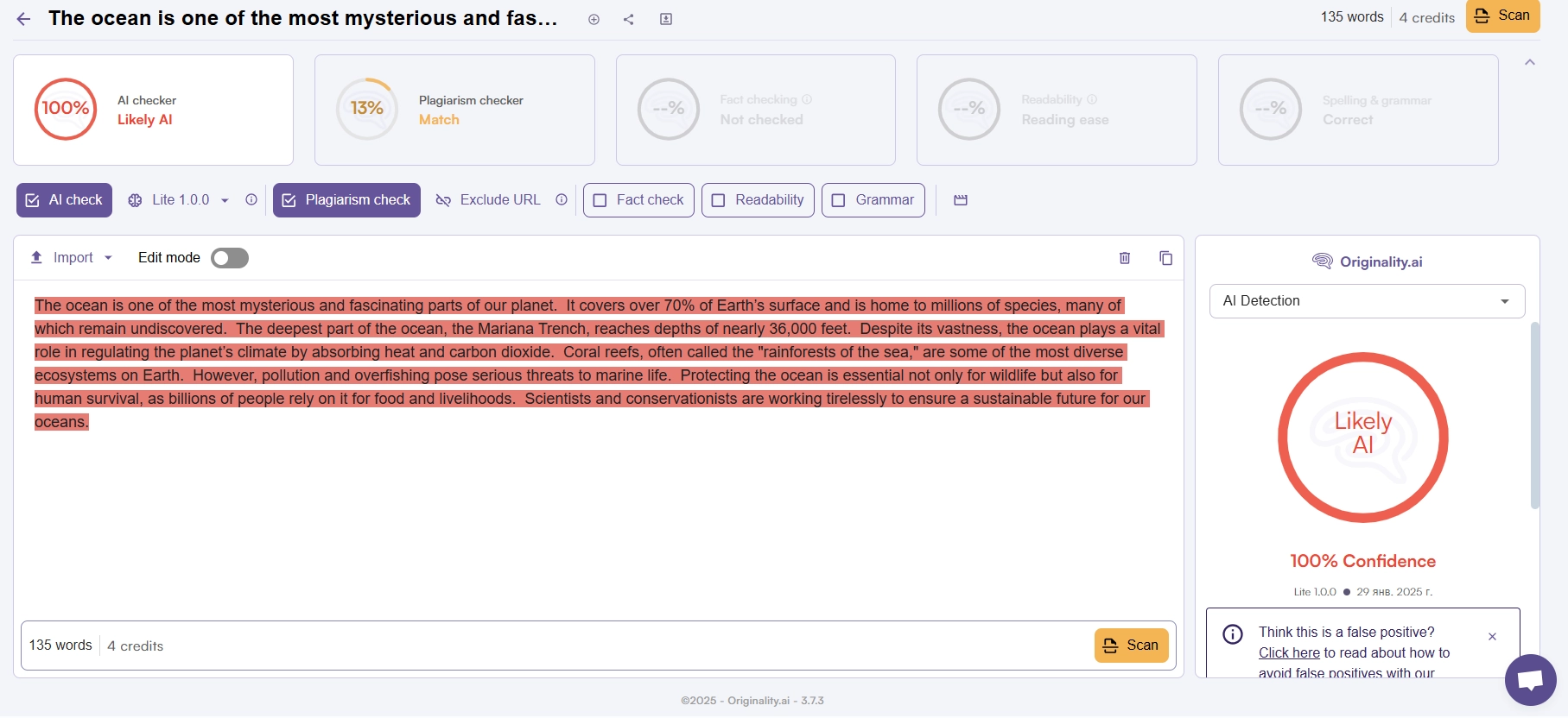 Originality AI Checker – Detailed Review, Price List, and Tests