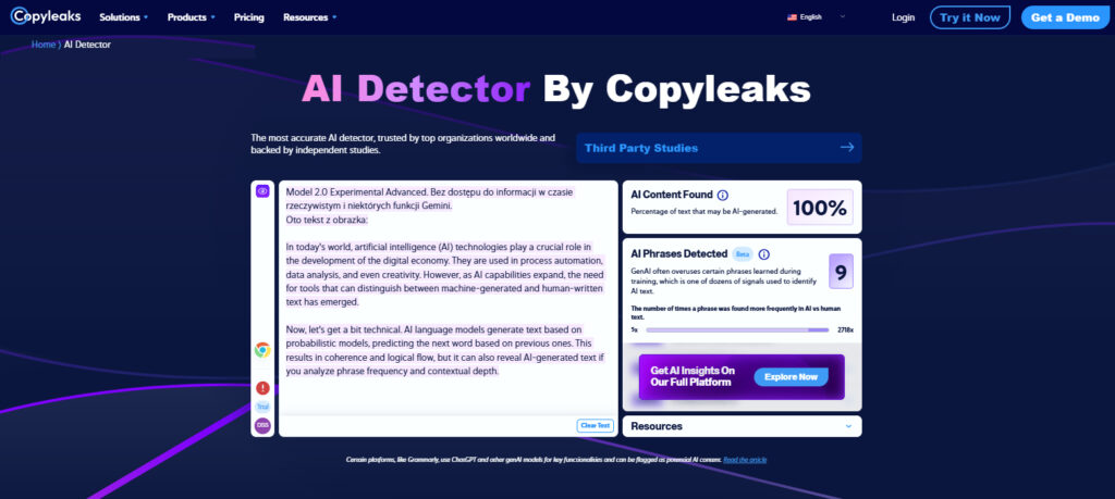 Validation results of text generated by Chat GPT
