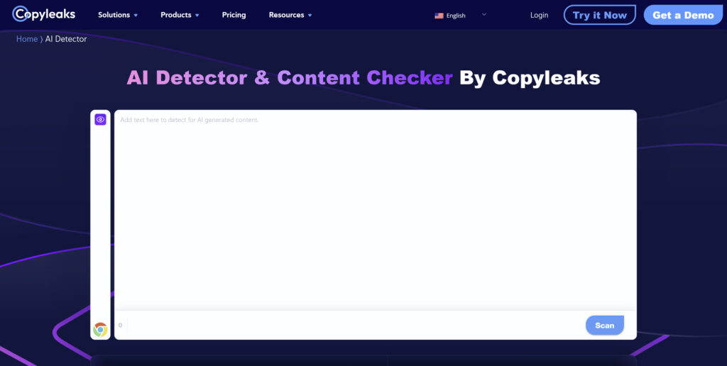 Copyleaks AI Detector & Content Checker window