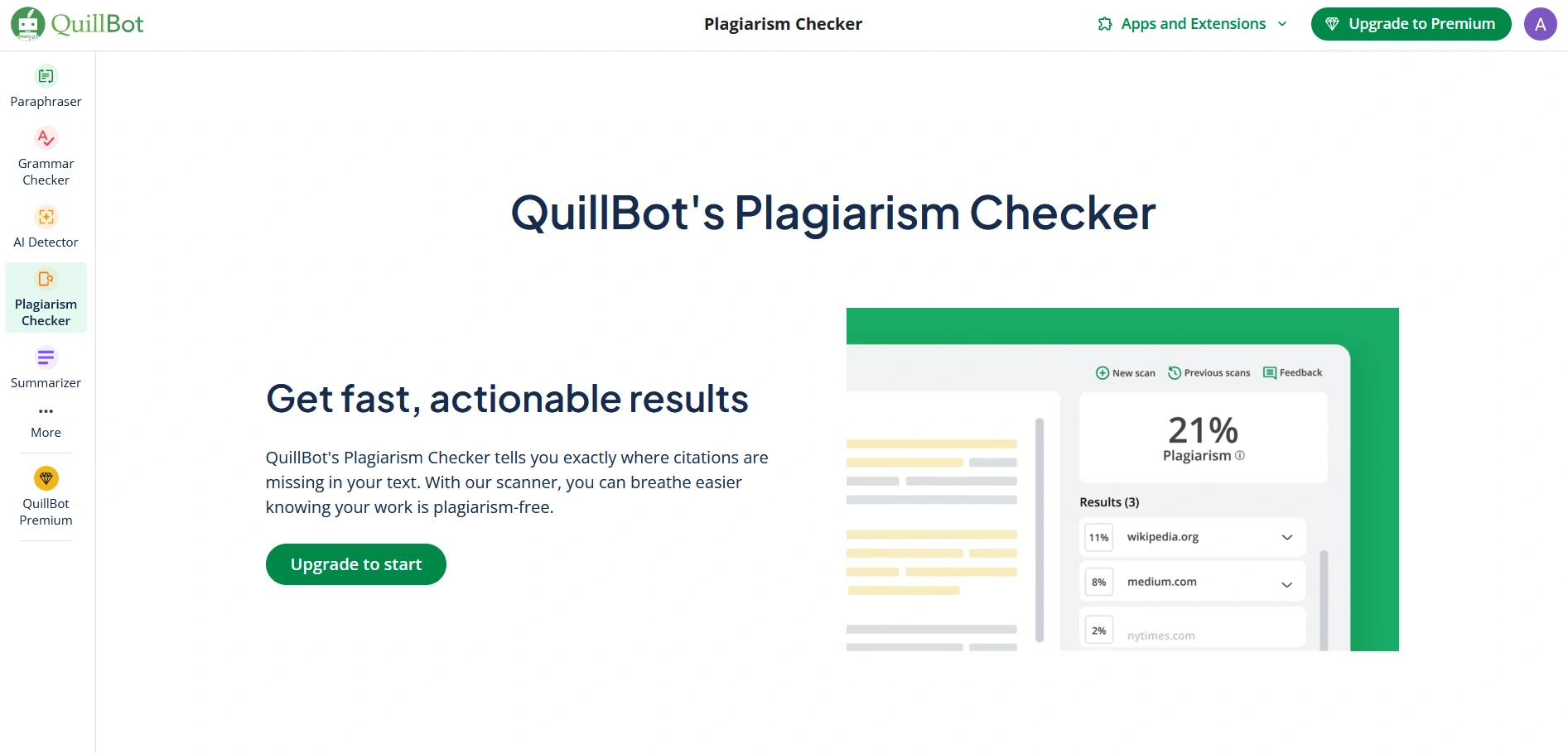 QuillBot Plagiarism Checker - a tool for detecting plagiarized text