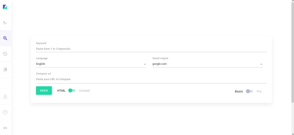 Keyword SERP Checker in Copywritely