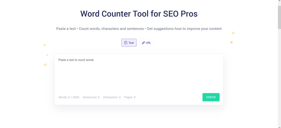 Word Counter in Copywritely
