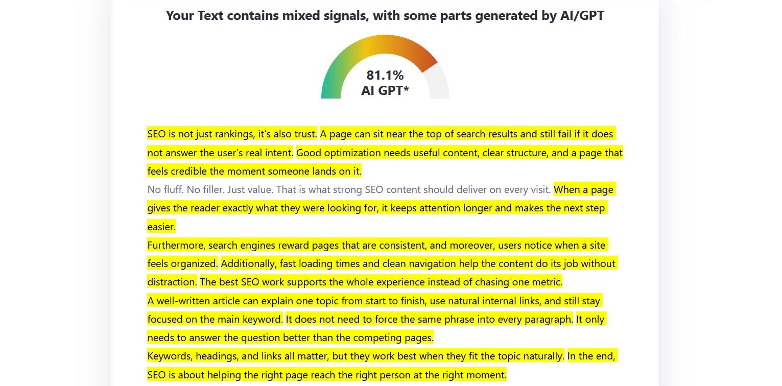 AI Generated Text – AI check