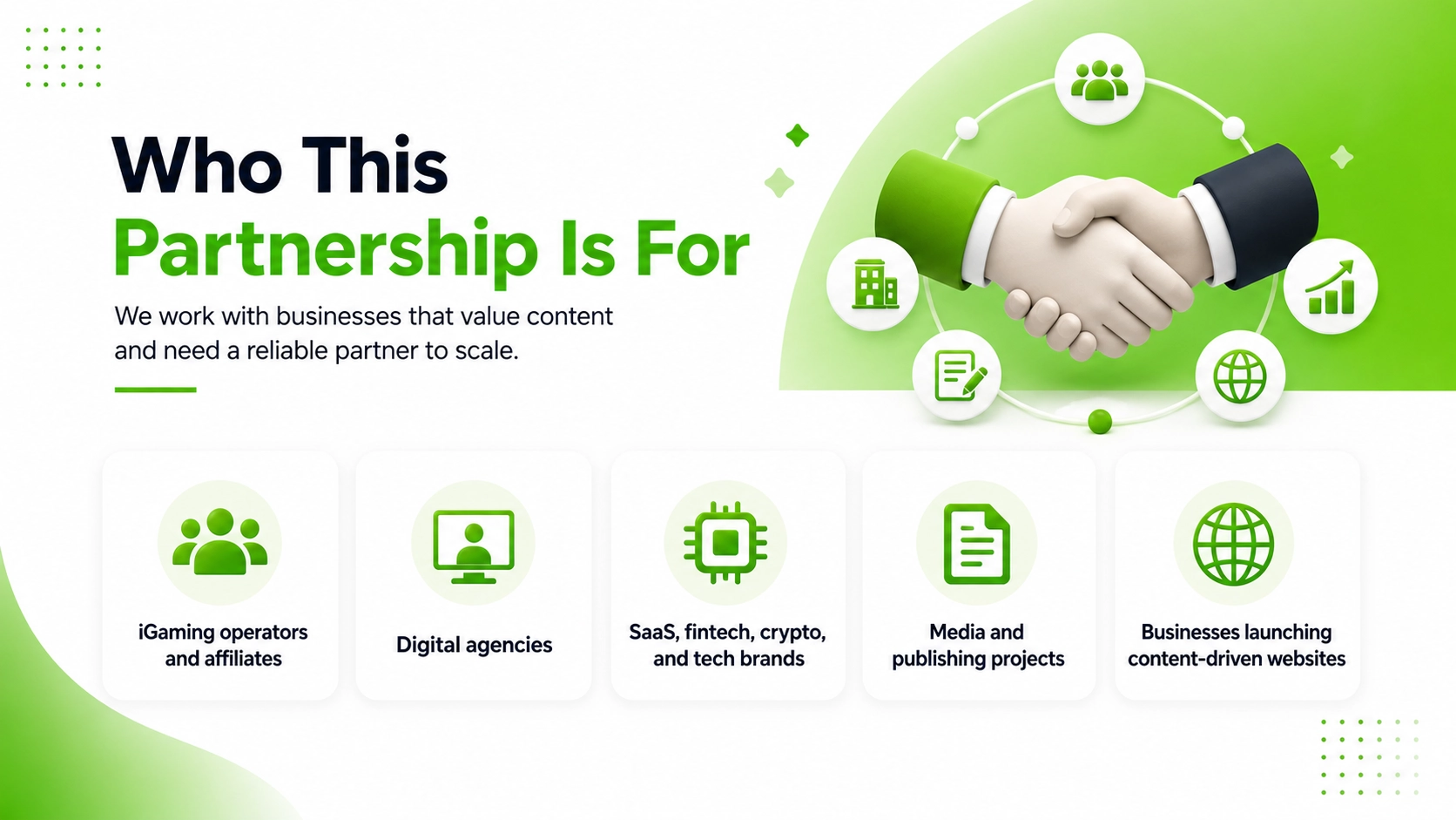 Content Partnership for Digital Brands and Agencies - We–Right Factory
